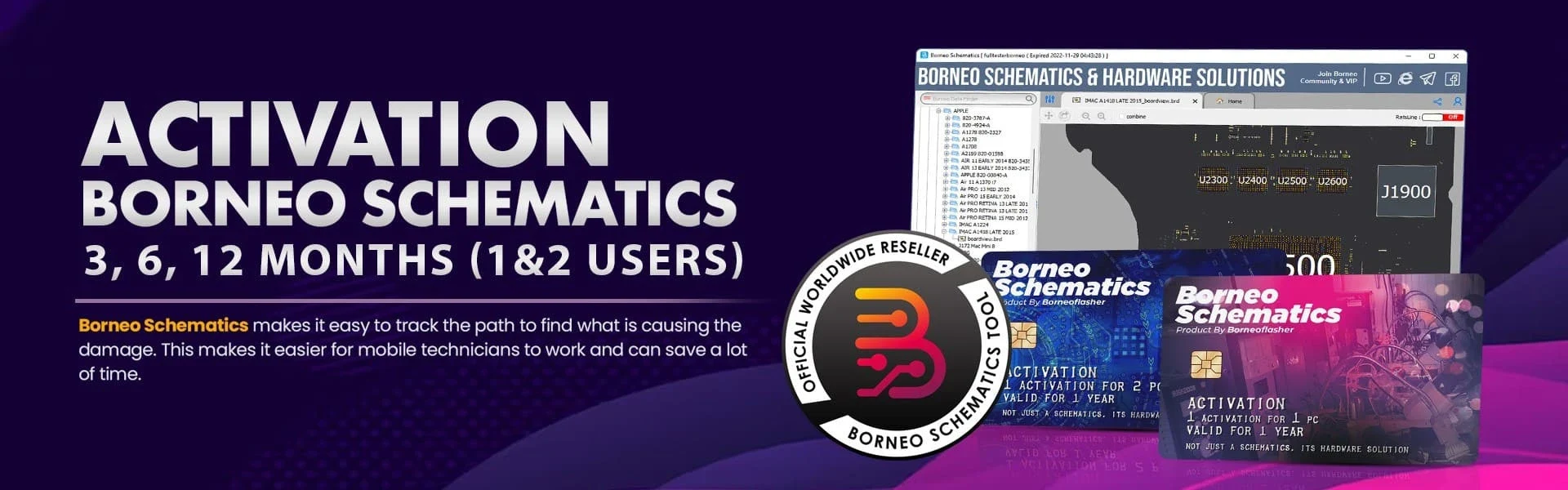Borneo Schematics Activation Code for 1 User - 12 Months